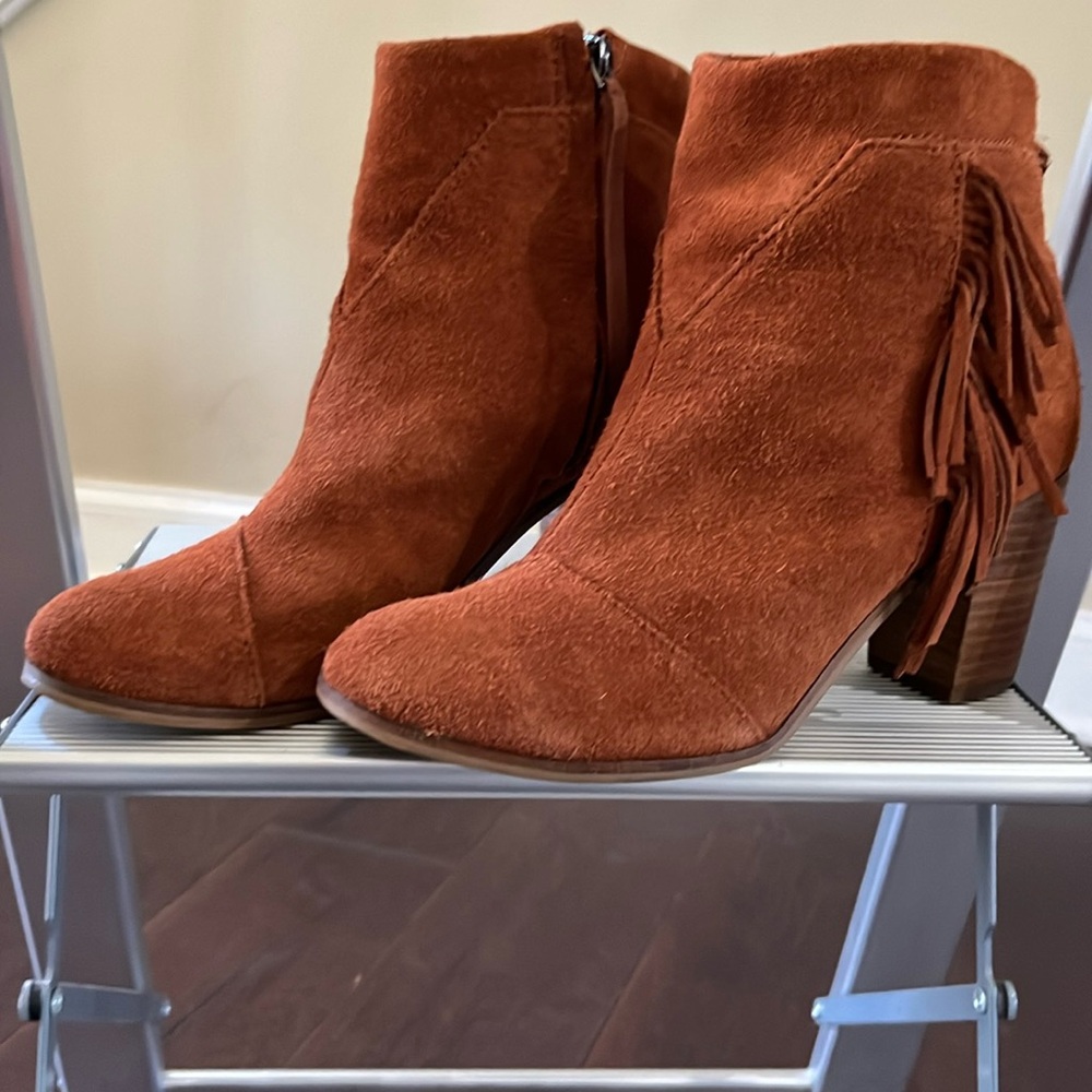 TOMS suede booties size 7.5